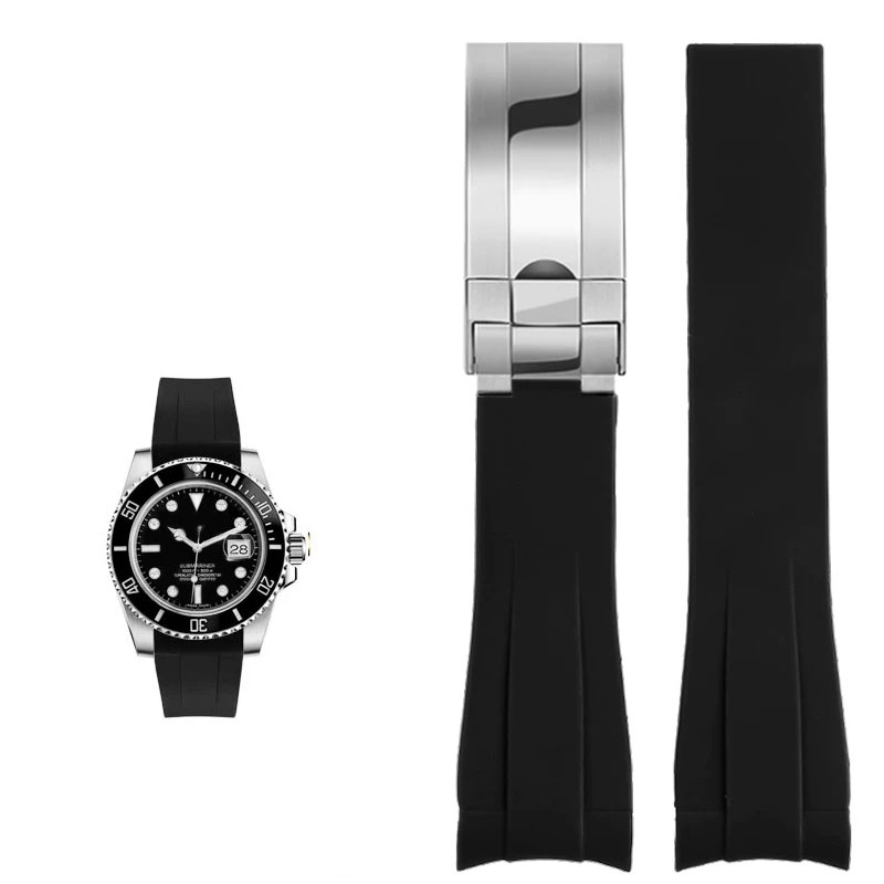 Luxury Watch Green Dial - For Rolex 20mm Silicone Watch Accessories