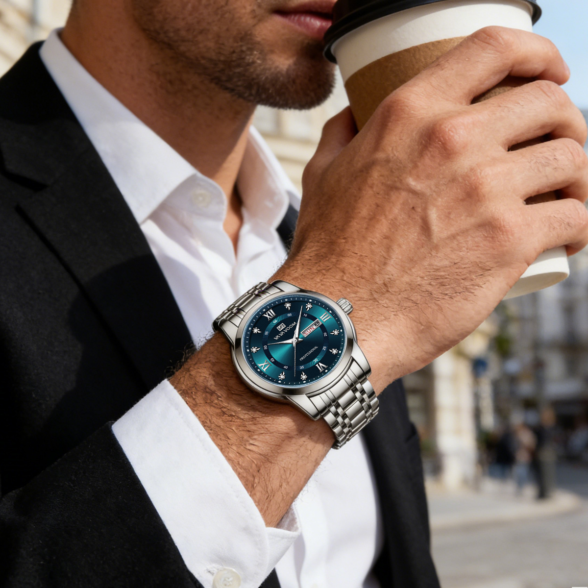 Luxury Rhinestone Gold Ring St - огляд і ціна Luxury Watch Green Dial