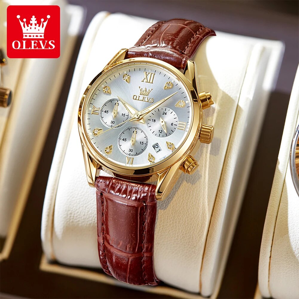 OLEVS 5523 Women's Watches Lea - огляд і ціна Luxury Watch Cheap