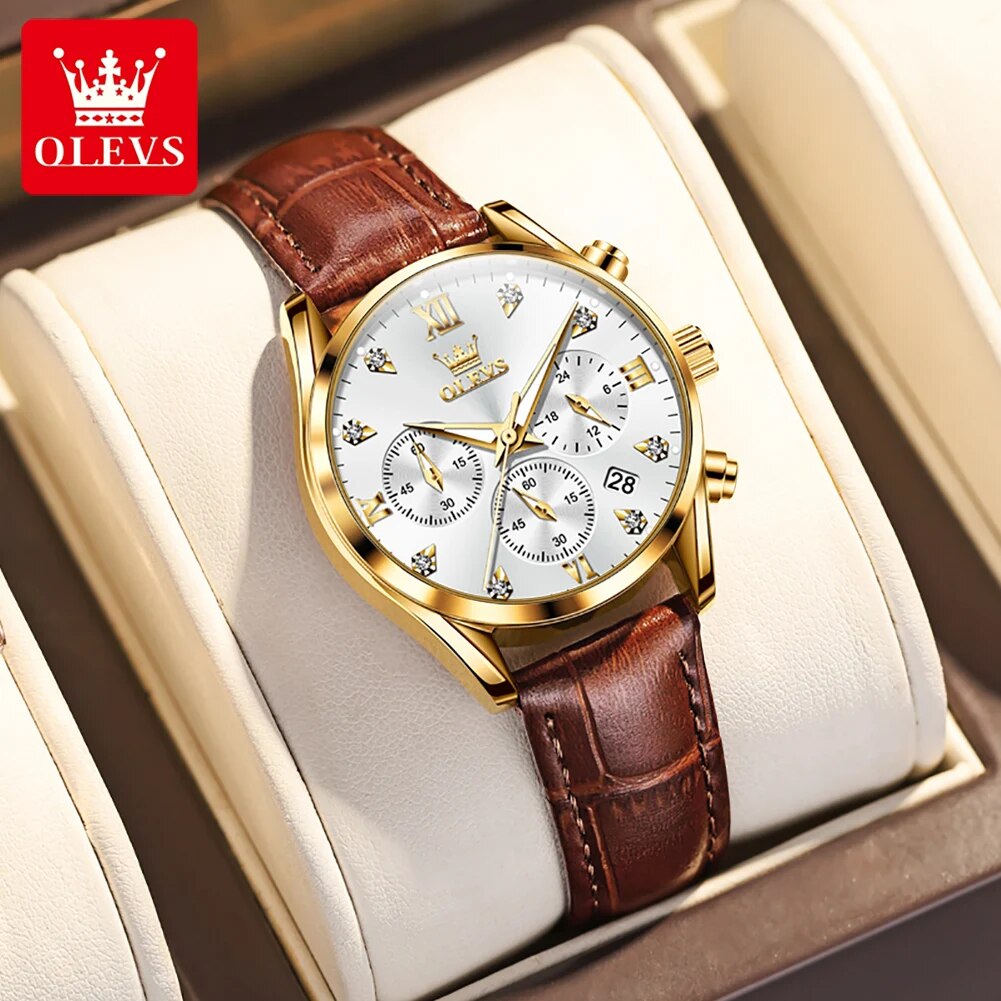 OLEVS 5523 Women's Watches Lea - огляд і ціна Luxury Watch Cheap