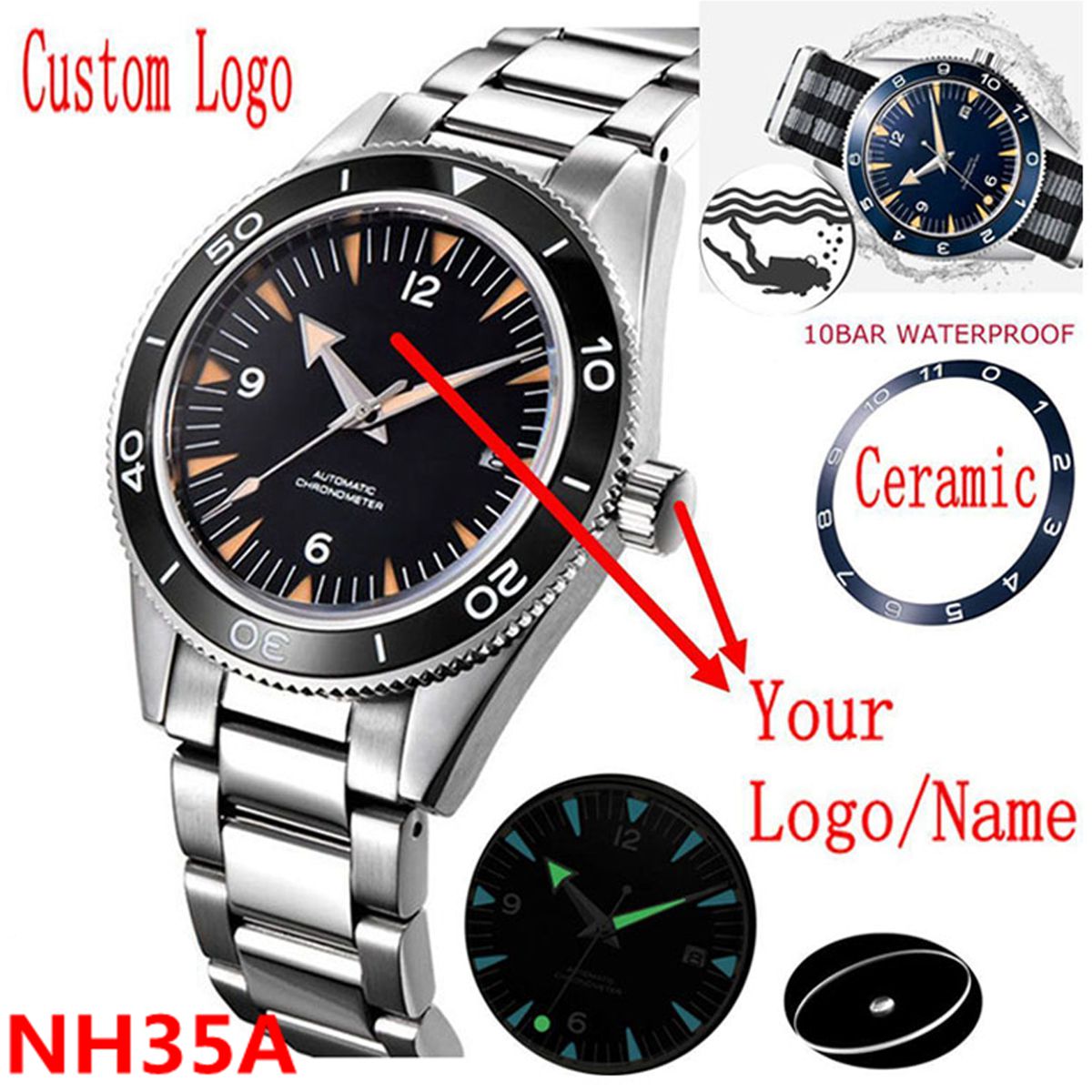 Custom Logo NH35 Movement Watc - огляд і ціна Luxury Watch Market