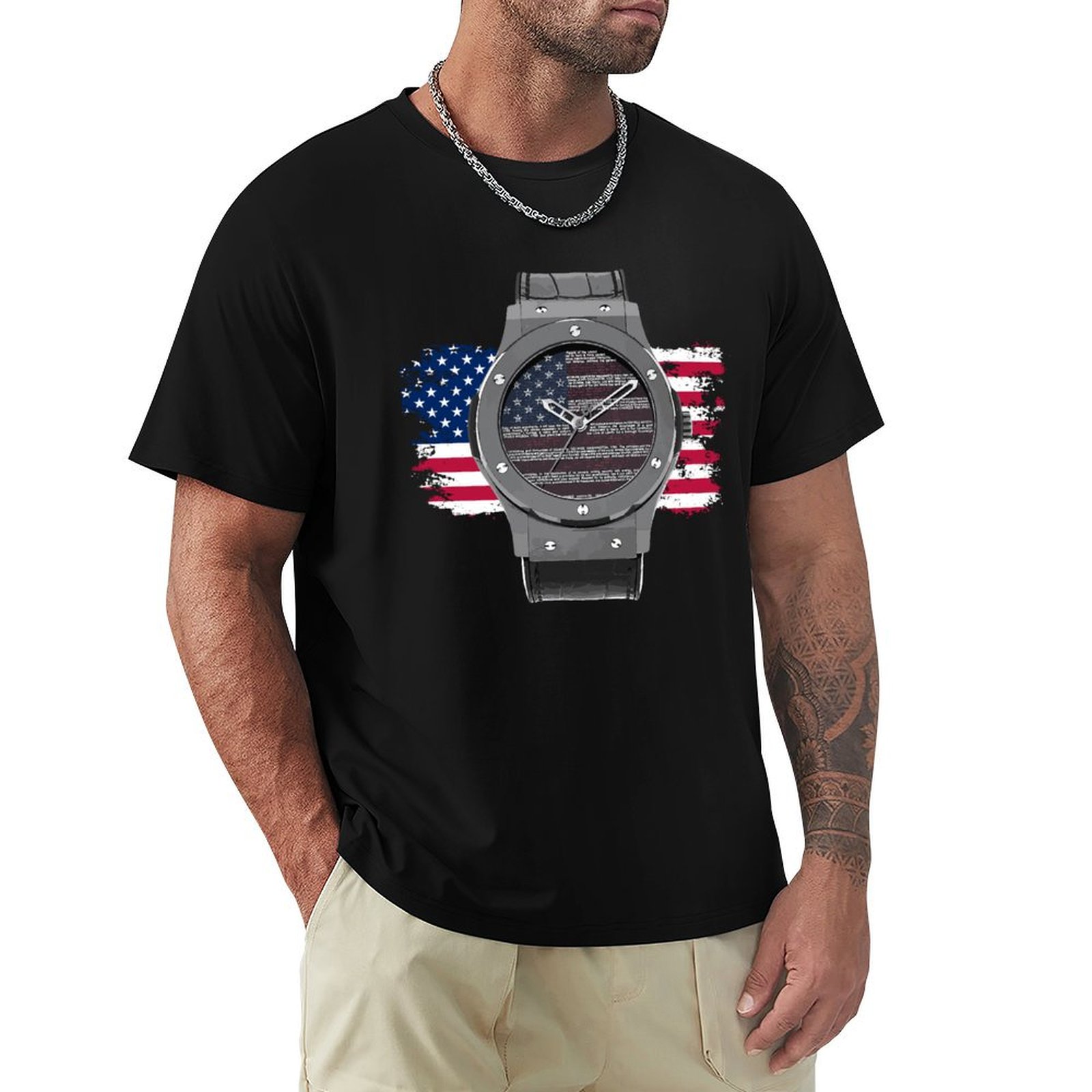 LUXURY WATCH DRAWING T-Shirt H - огляд і ціна Luxury Watch Drawing