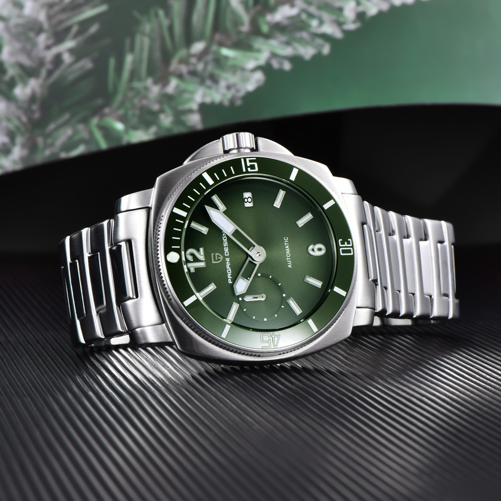 PAGANI DESIGN Men's Watch Luxu - огляд і ціна Luxury Watch Green Dial