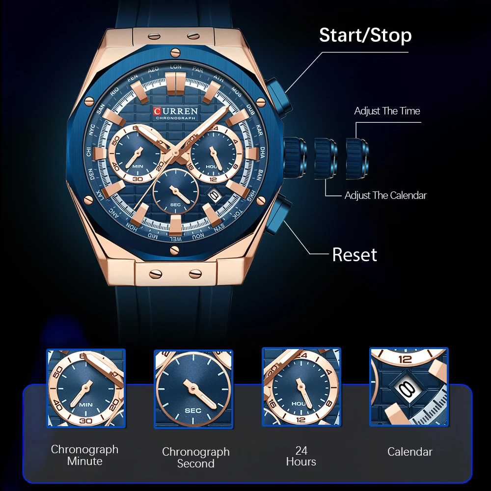 CURREN Luxury Brand High Quali - огляд і ціна Luxury Watch Audemars Piguet