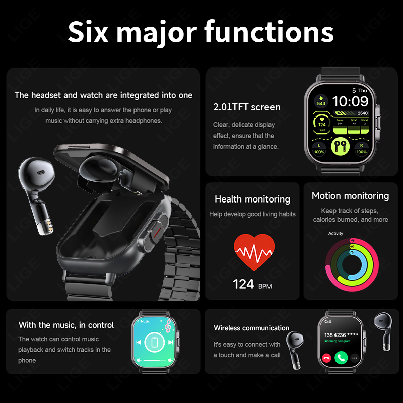 TWS 2in 1 Smart Watch with Hea - огляд і ціна Luxury Watch Korea