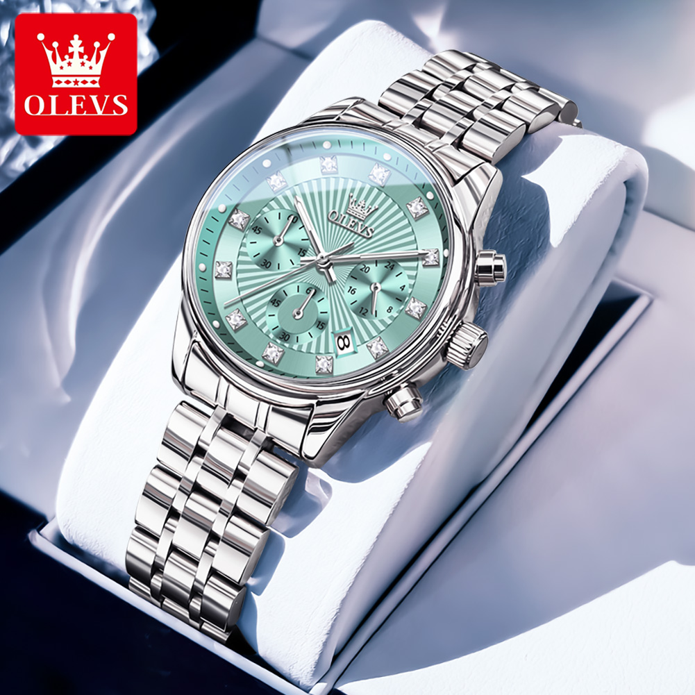 OLEVS Womens Watches Fashion L - огляд і ціна Luxury Watch Green Dial