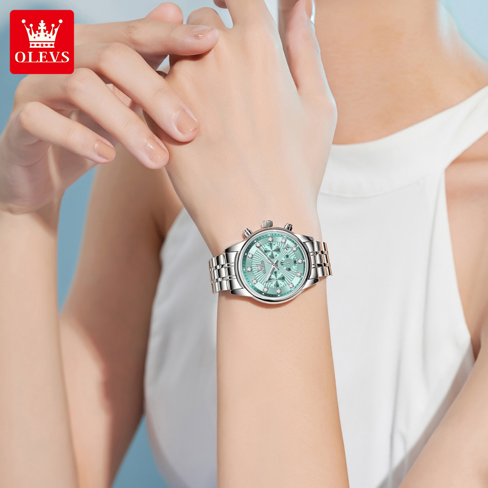 OLEVS Womens Watches Fashion L - огляд і ціна Luxury Watch Green Dial