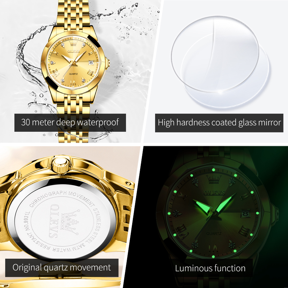 OLEVS Fashion Golden Watch for - огляд і ціна Luxury Watch Cheap
