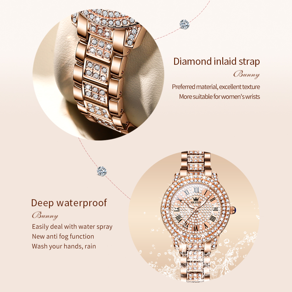 OLEVS 9943 Luxury All Diamond  - огляд і ціна Luxury Watch Cheap